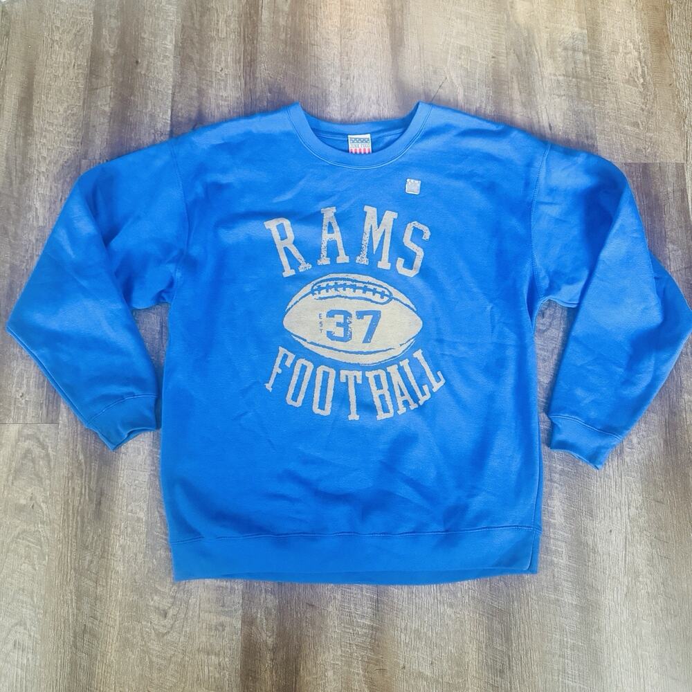 Junk Food Mens NFL Los Angeles Rams Formation Sweatshirt Size 2XL Blue